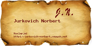 Jurkovich Norbert névjegykártya